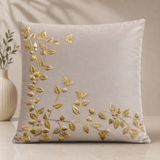 Decorative cushion cover - white thumbnail