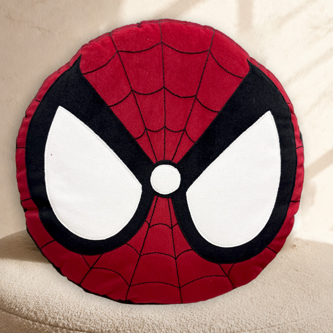 Kids Web Hero Round Cushion - Red thumbnail