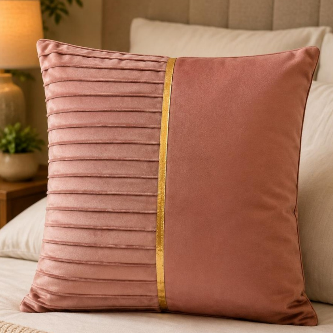 Pleated Panel Decorative Pillow Cover - Dusty Rose thumbnail