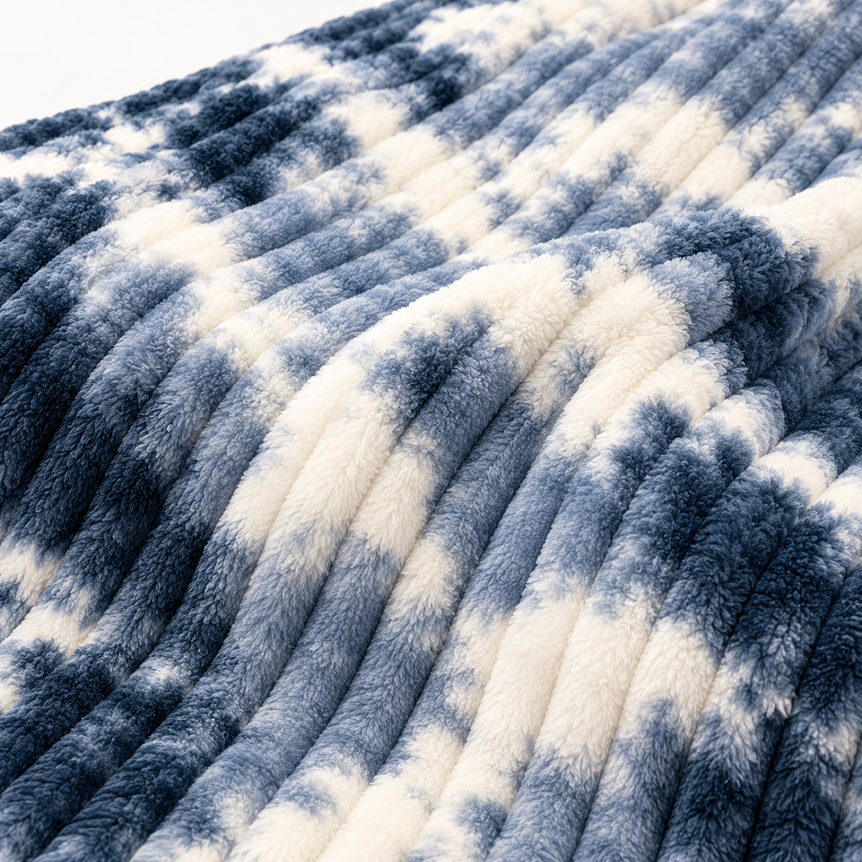 Blue & White Rabbit Fur A.C. Blanket thumbnail